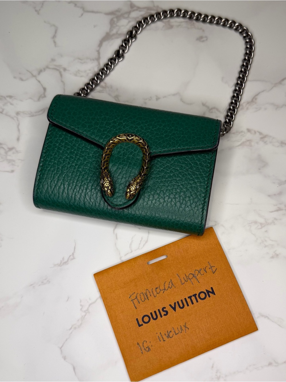 Gucci Dionysus Card Holder
Emerald Green Leather